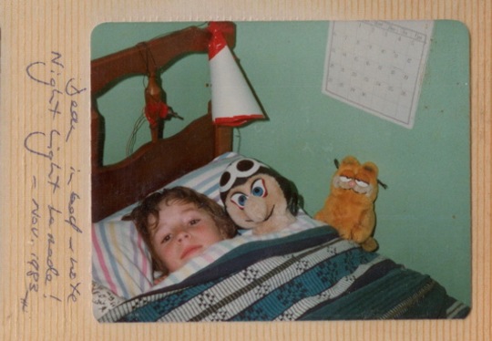 'My 1st bedside lamp out of cardboard and electrical tape for I had no lamp" recalls Dean - JUne 1983 - Image Doreen Homicki