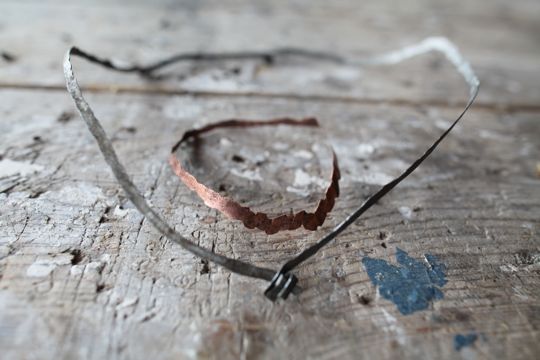 'The cold forged galvanised steel neck-wear and copper wire wrist-wear' - Tomas Kral Boisbuchet - Image Dean Homicki