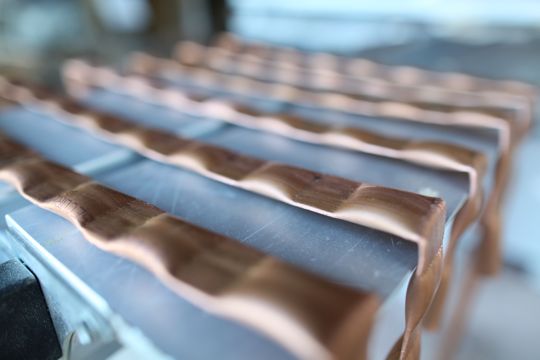'Close up of the complete 'made by vice' copper segments. The design is truly formed by it inherent process' – Tomas Kral Boisbuchet – Image Dean Homicki