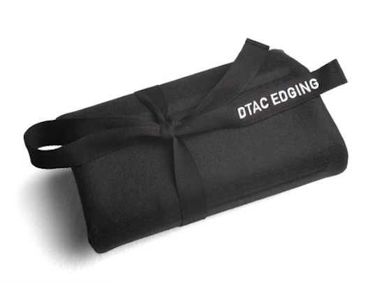 The 'DTAC EDGING KIT' - Designed in collaboration with pidgeon.com.au - the 'bag' (shown before its unwrapping to the client) - communicate the product as precious and bespoke.